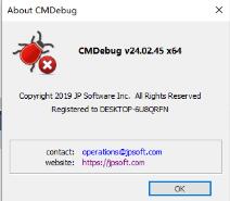 如何免费破解JP Software CMDebug 附激活教程+补丁(如何免费破解pdf加密文件)  第3张