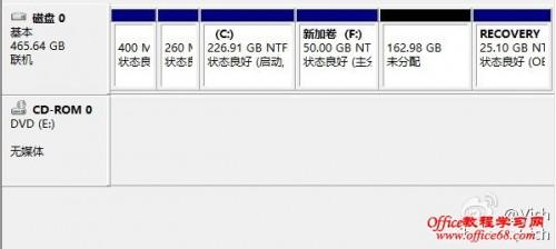 windows8系统自带的磁盘管理工具实现简单无损分区  第13张