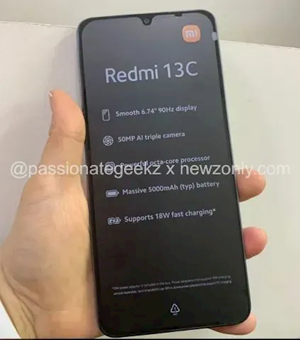 百元新机Redmi 13C真机照曝光：6.74英寸水滴屏、5000万像素AI三摄  第1张