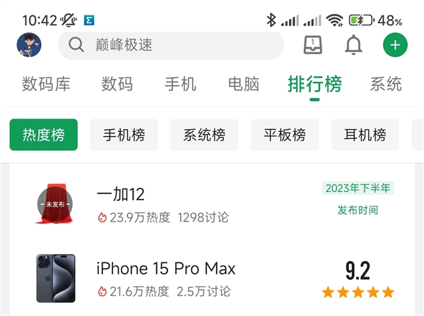 一加12走红数码圈：酷安热度超越万元机iPhone 15 Pro Max  第2张