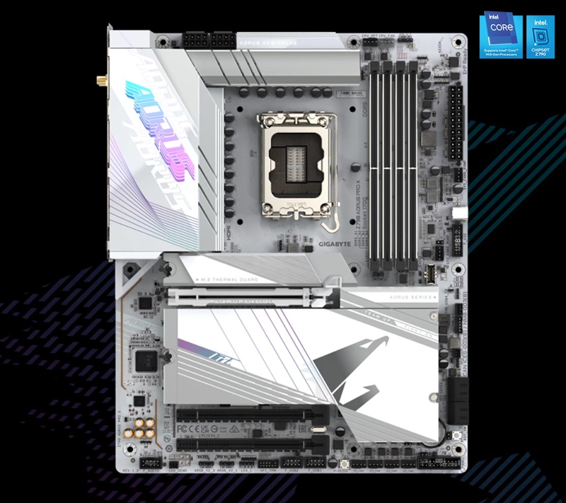 token.im官网下载:颜值性能兼修！技嘉冰雕X Z790 AORUS PRO X主板评测：稳压酷睿i9 仅有79℃  第1张