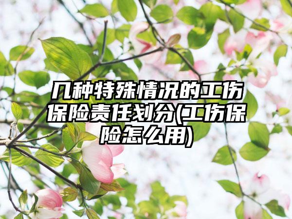 几种特殊情况的工伤保险责任划分(工伤保险怎么用)