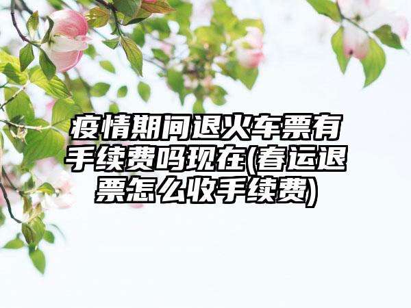 疫情期间退火车票有手续费吗现在(春运退票怎么收手续费)